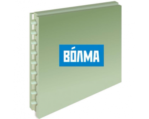 Пазогребневая плита ВОЛМА влагостойкая 667х500х80 мм пустотелые