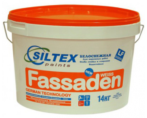 Фасадная краска FassadenWeiss Siltex 14кг