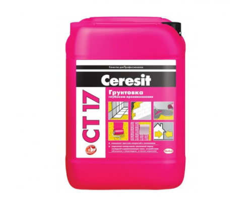 Грунт Ceresit CT17 10 л,Грунт ceresit ct17 pro 10 л расход